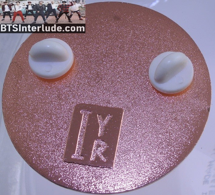BTS PIN ENAMEL ROSE GOLD COPPER RM KIM NAMJOON 김남준 SPEAK YOURSELF BLUE GLITTER IYR PINS BADGE BUTTON