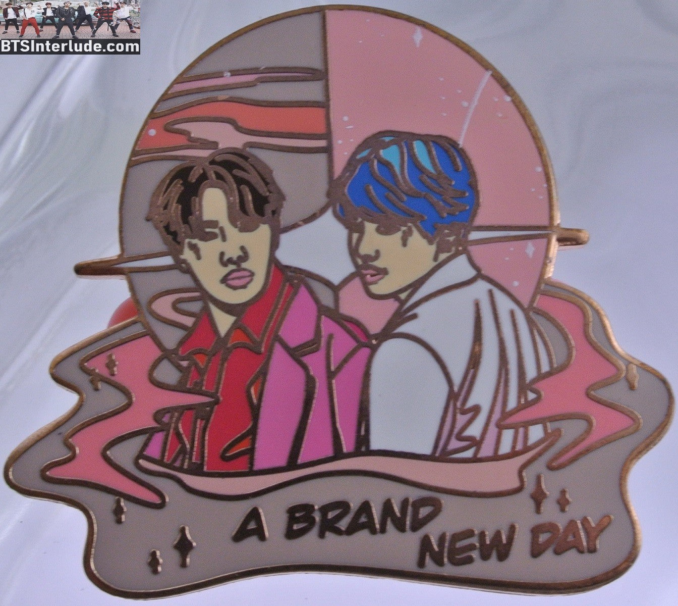 BTS PIN ENAMEL ROSE GOLD COPPER SUB-UNIT V KIM TAEHYUNG J-HOPE JUNG HOSEOK BRAND NEW DAY PINK BORAHAE BB PINS BADGE BUTTON