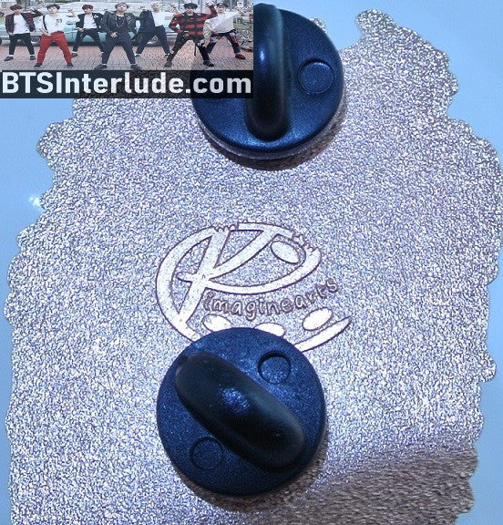 BTS PIN ENAMEL ROSE GOLD COPPER SUB-UNIT V KIM TAEHYUNG PARK JIMIN CHIBIS RED DRAPES KIMAGINE ARTS PINS BADGE BUTTON
