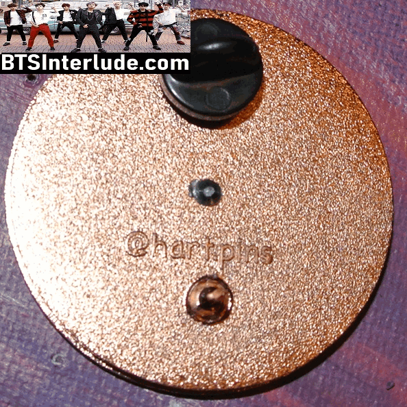 BTS PIN ENAMEL ROSE GOLD COPPER SUGA MIN YOONGI 민윤기 SEA SPINNER LYRICS HART PINS BADGE BUTTON