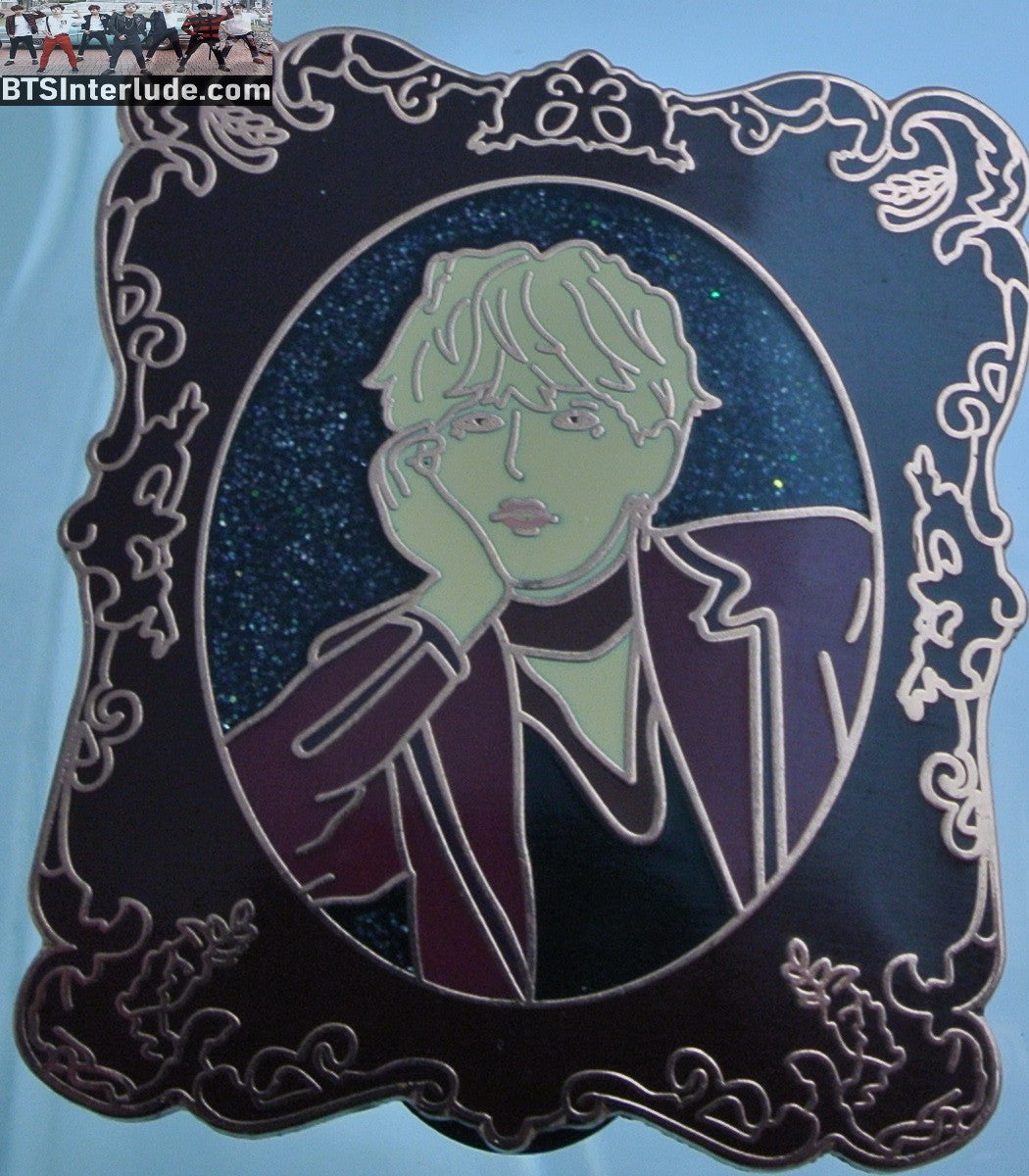 BTS PIN ENAMEL ROSE GOLD COPPER V KIM TAEHYUNG 김태형 WINGS PHOTOSHOOT GUCCI SUIT FRAMED OH PEACHY TAE PINS BADGE BUTTON
