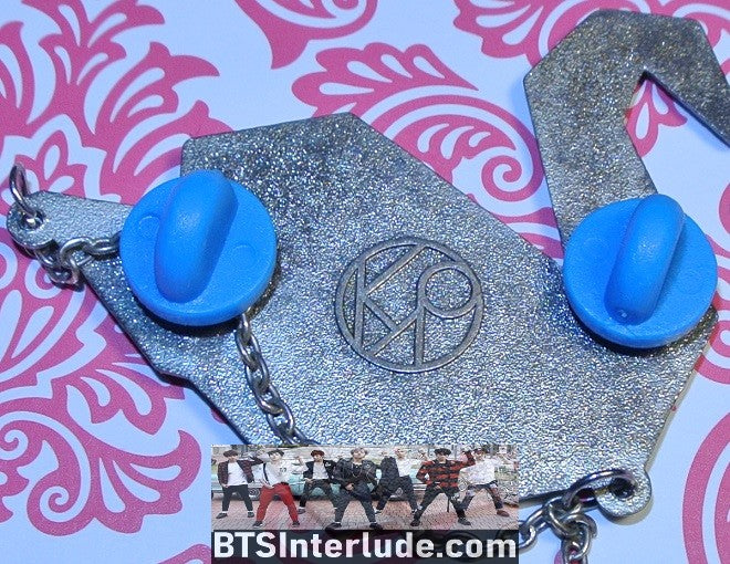 BTS PIN ENAMEL SILVER BLACK SWAN THEME BLUE GLITTER SWAN 7 CIRCLE DROP KYEOPINS KP PINS JUNGKOOK V JIMIN RM J-HOPE SUGA JIN BADGE BUTTON