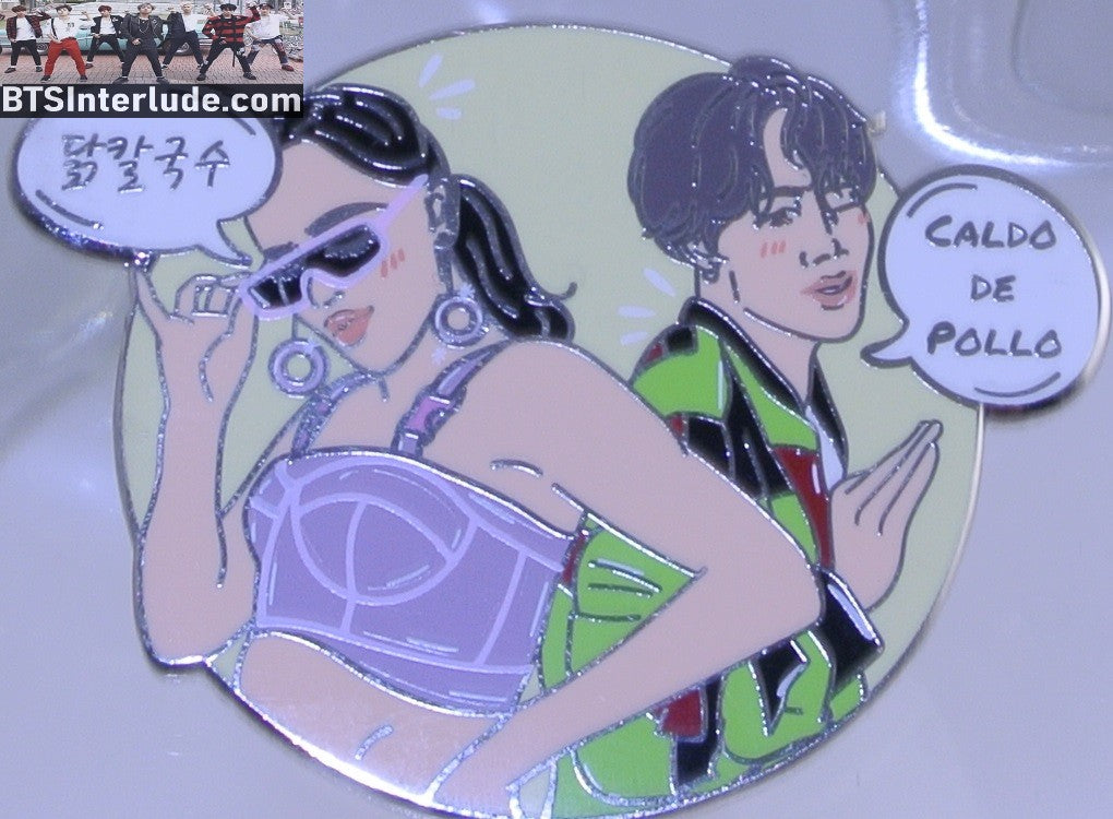 BTS PIN ENAMEL SILVER J-HOPE JUNG HOSEOK 정호석 BECKY G CHICKEN NOODLE SOUP BADGE BUTTON