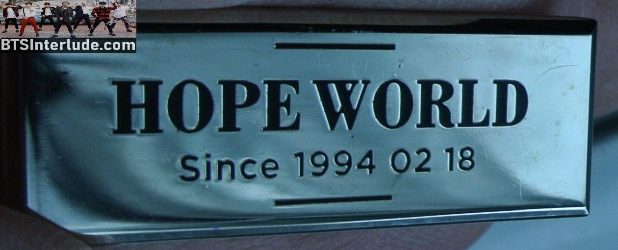 BTS PIN ENAMEL SILVER J-HOPE JUNG HOSEOK 정호석 HOPE WORLD SIGN PLAQUE 99 LIMES PIN BADGE BUTTON