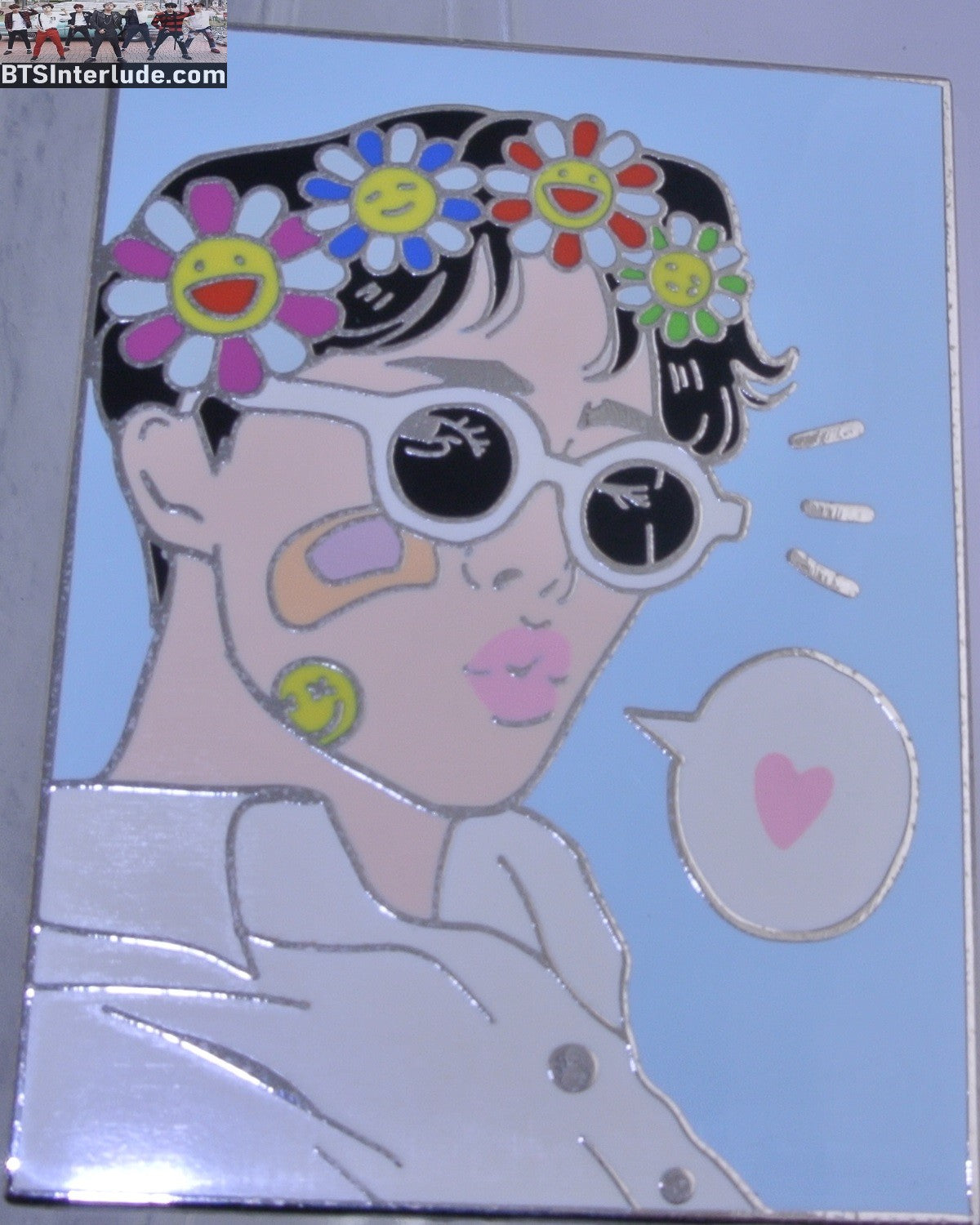 BTS PIN ENAMEL SILVER J-HOPE JUNG HOSEOK 정호석 BANDAIDS SUNFLOWER TIARA AEGYOHANA PINS BADGE BUTTON