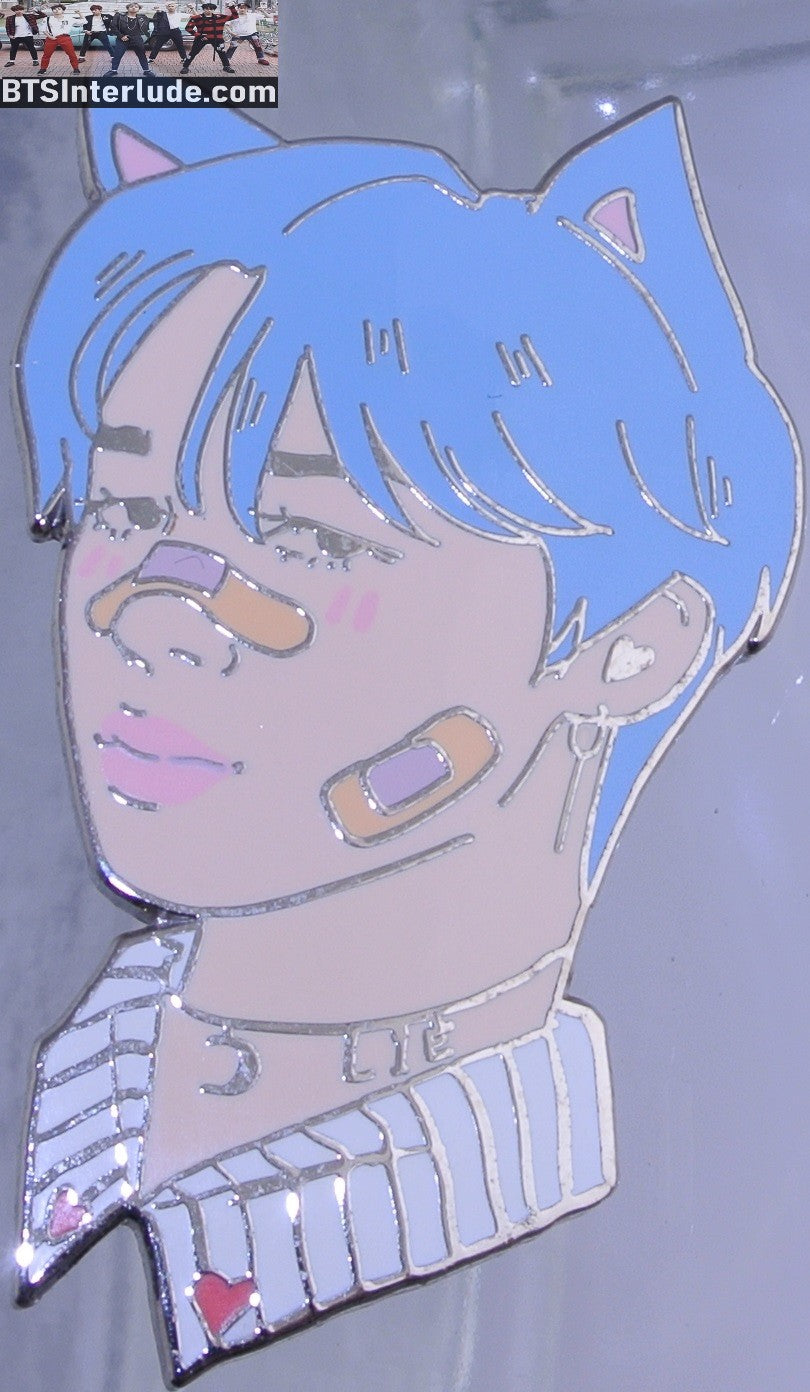 BTS PIN ENAMEL SILVER PARK JIMIN 박지민 LIE BLUE HAIR BANDAID BOYS AEGYOHANA PINS BADGE BUTTON