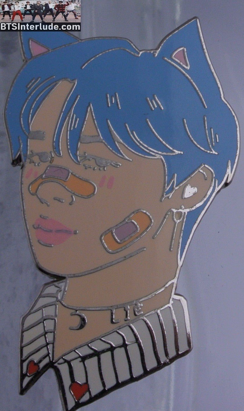 BTS PIN ENAMEL SILVER PARK JIMIN 박지민 LIE BLUE HAIR BANDAID BOYS AEGYOHANA PINS BADGE BUTTON