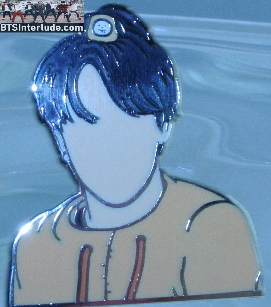BTS PIN ENAMEL SILVER PARK JIMIN 박지민 PEACH TOP BT21 CHIMMY IN HAIR BUN NAMJOONLI PINS BADGE BUTTON