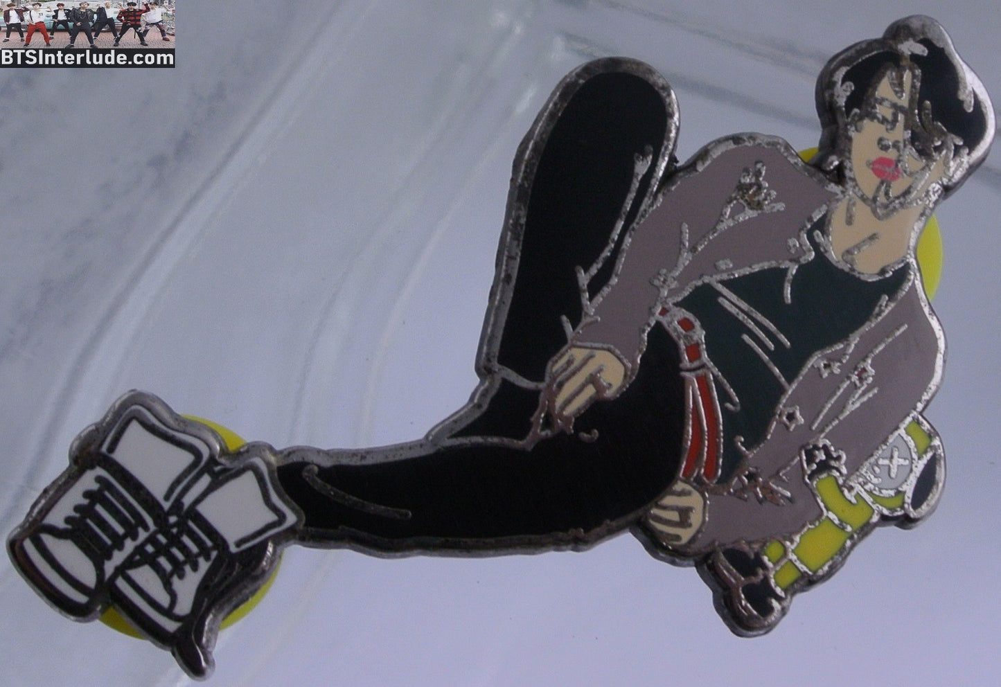 BTS PIN ENAMEL SILVER PARK JIMIN 박지민 RECLINE KAWS DESIGN BT21 CHIMMY BADGE BUTTON