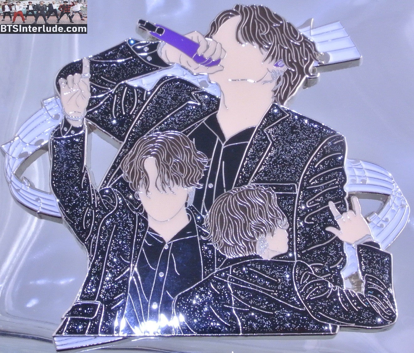BTS PIN ENAMEL SILVER JEON JUNGKOOK 전정국 XL 3 LOTTE SCENES FROM JUNGSHOOKIEEE PINS BADGE BUTTON