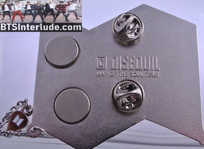 BTS PIN ENAMEL SILVER GROUP MAP OF THE SOUL TOUR MOTS 7 MAGNETS BLUE GLITTER SILVER CHAIN DROP DISEOUL PINS XL JUNGKOOK V JIMIN RM J-HOPE SUGA JIN BADGE BUTTON