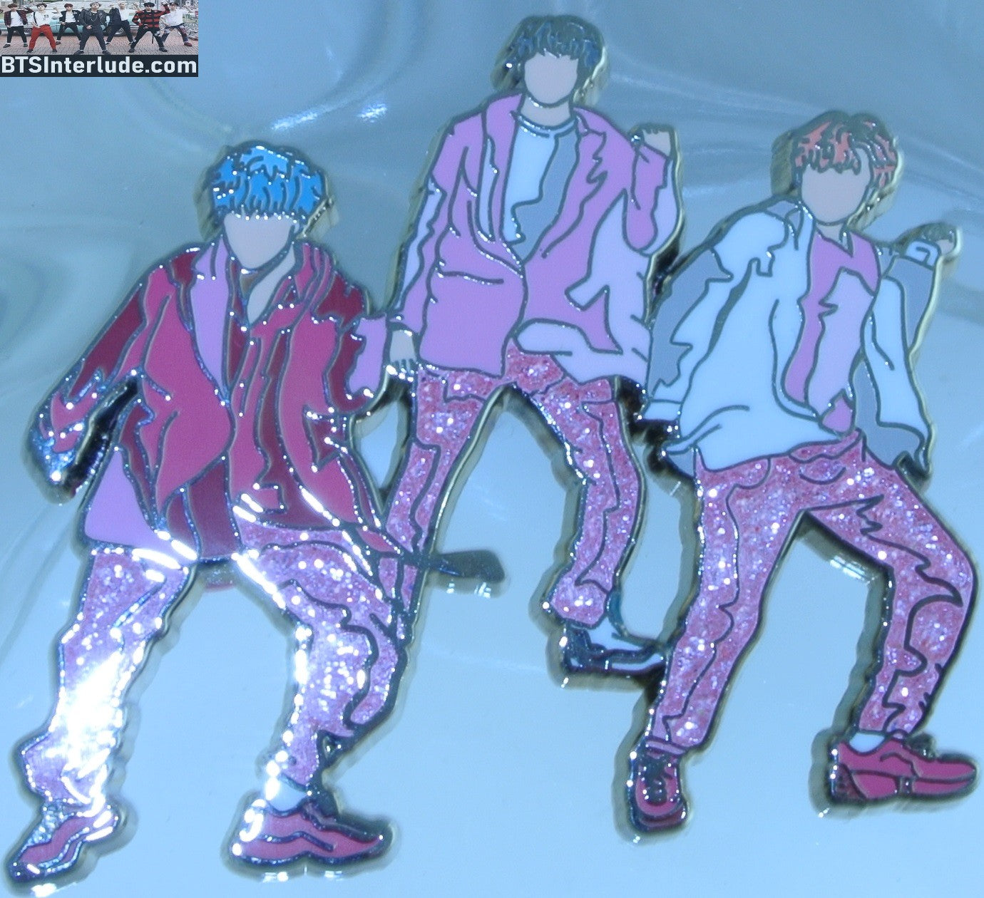 BTS PIN ENAMEL SILVER SUB-UNIT JIN KIM SEOKJIN V KIM TAEHYUNG PARK JIMIN BOY WITH LUV MIN MIN GUK PINS BADGE BUTTON