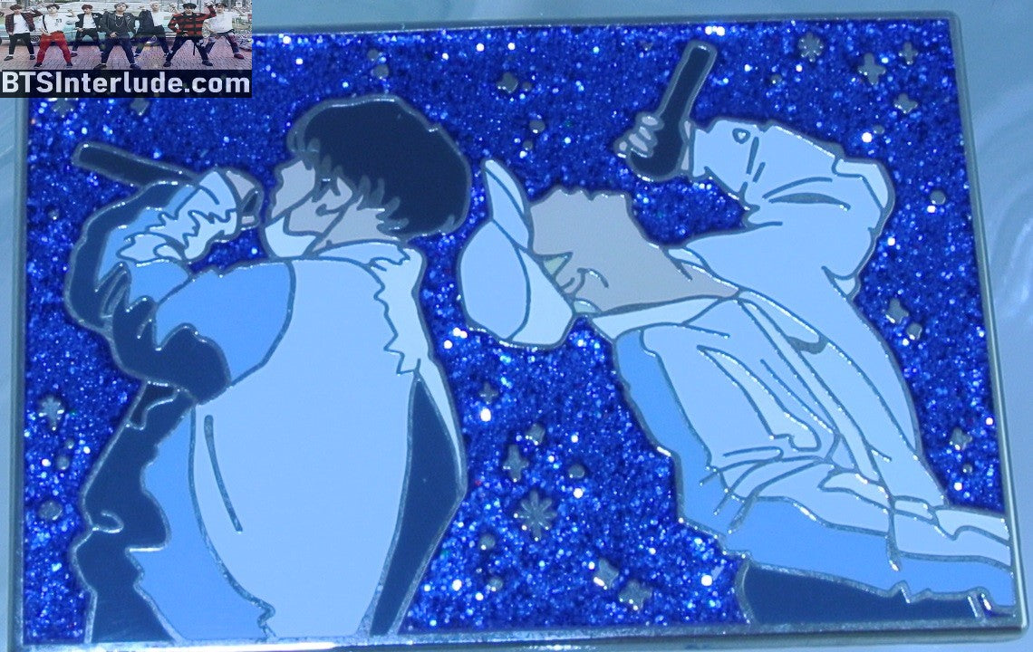 BTS PIN ENAMEL SILVER SUB-UNIT SUGA MIN YOONGI PARK JIMIN SERENDIPITY AGUST D TONY MONTANA BLUE GLITTER AEGYOHANA PINS BADGE BUTTON