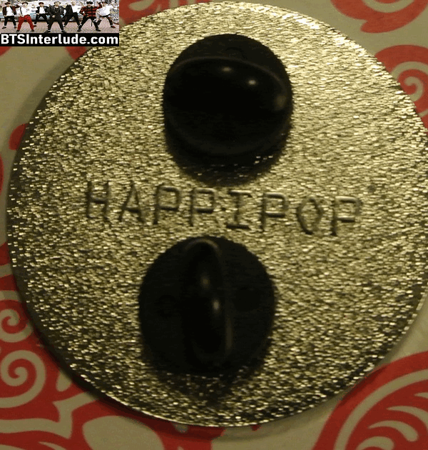 BTS PIN ENAMEL SILVER SUGA MIN YOONGI 민윤기 PROFILE MOON SILVER GLITTER HAPPIPOP PINS BADGE BUTTON