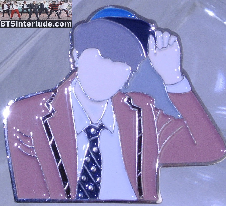 BTS PIN ENAMEL SILVER SUGA MIN YOONGI 민윤기 MAP OF THE SOUL 7 MOTS CAP BADGE BUTTON