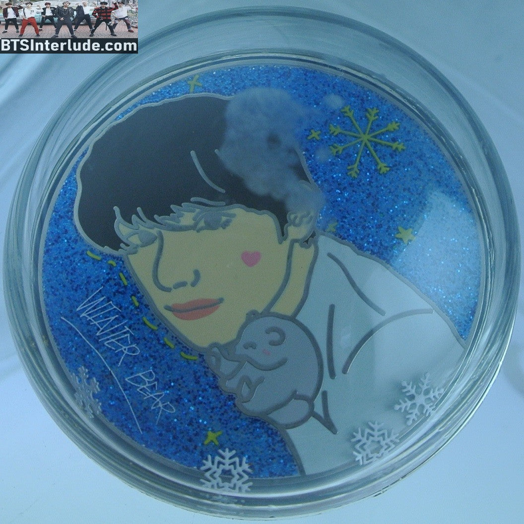 BTS PIN ENAMEL SILVER V KIM TAEHYUNG 김태형 WINTER BEAR SNOWGLOBE OH PEACHY TAE PINS BADGE BUTTON