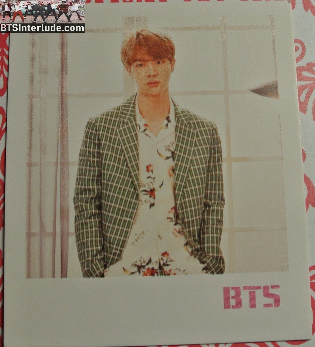 BTS POLAROID FANSITE JIN KIM SEOKJIN 김석진 CHECKED JACKET VINTAGE FLOWER SHIRT