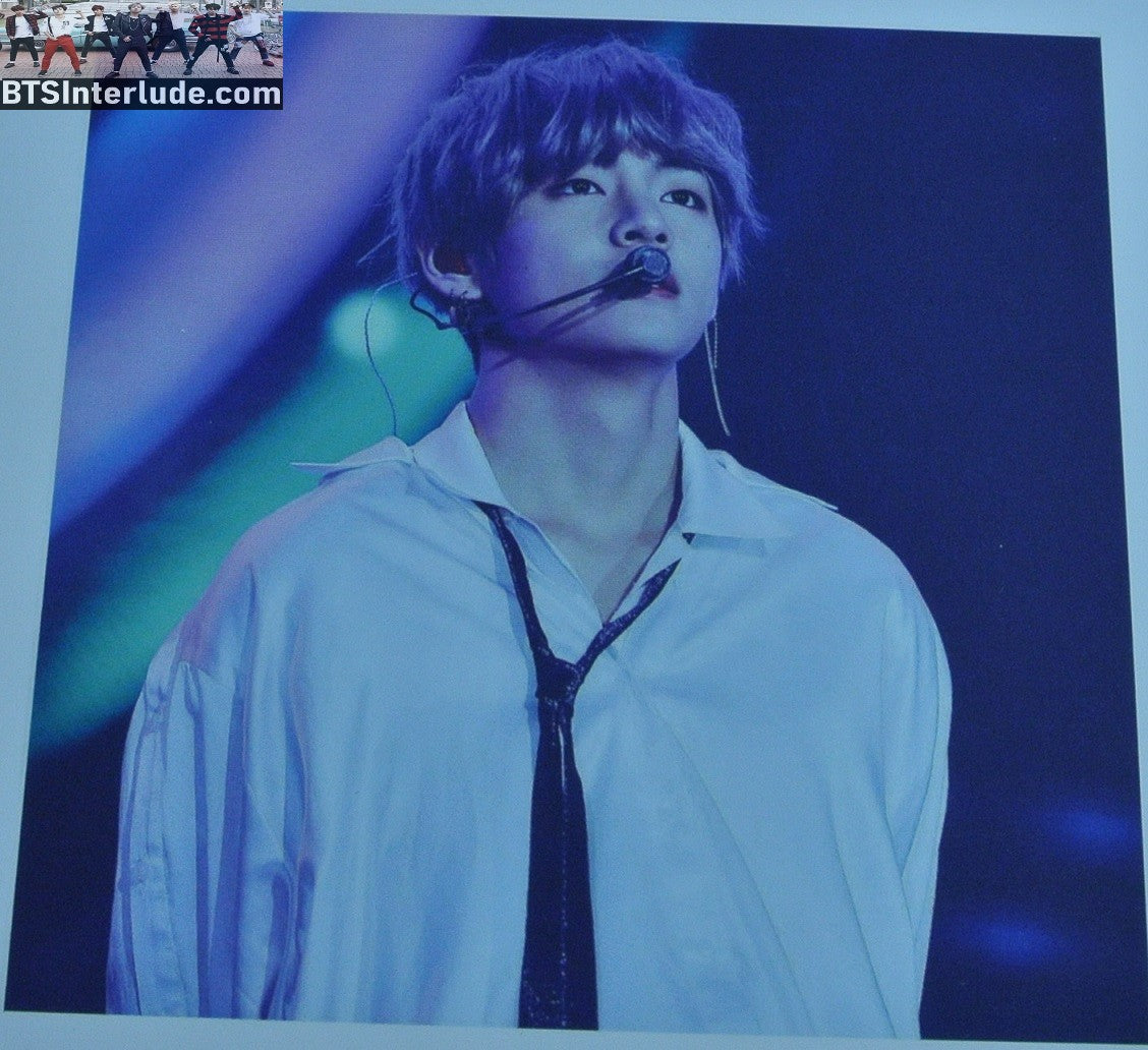 BTS POLAROID FANSITE V KIM TAEHYUNG 김태형 DNA WHITE SHIRT BLACK TIE REVORN FANSITE