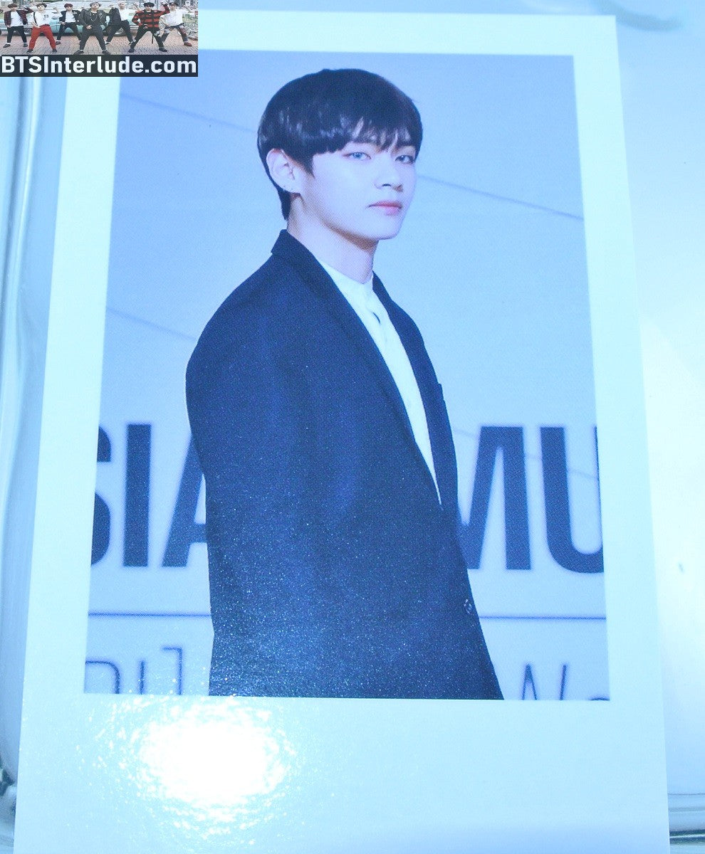 BTS POLAROID FANSITE V KIM TAEHYUNG 김태형 BLACK JACKET PROFILE VELICITAS FANSITE ONE OF A KIND