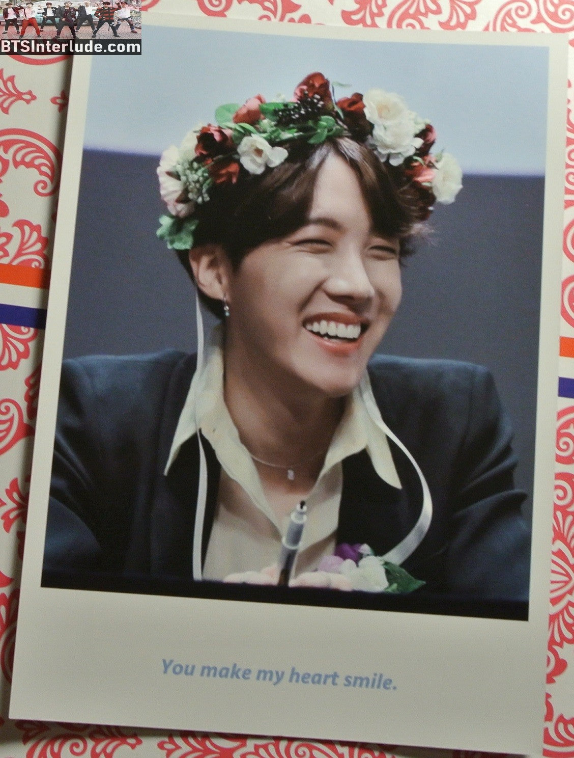 BTS POLAROID FANSITE XL J-HOPE JUNG HOSEOK 정호석 FLOWER TIARA FANSIGN DAY DREAMS FANSITE