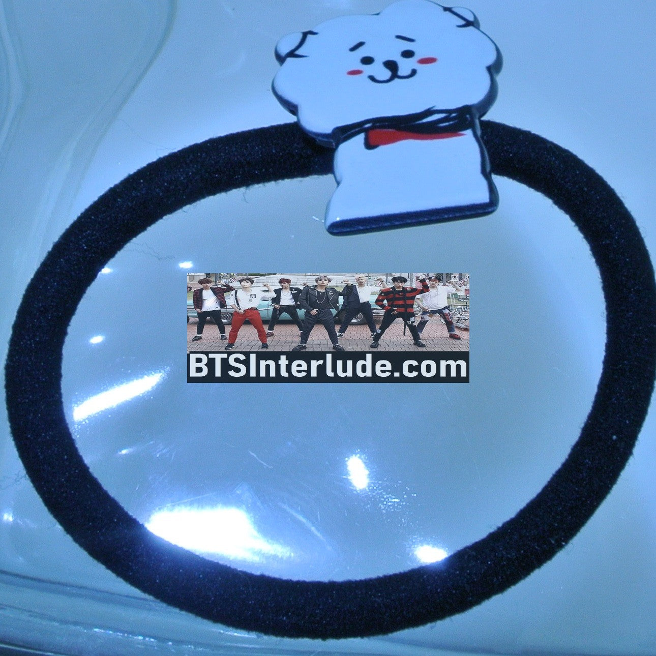 BTS PONYTAIL HOLDER BT21 RJ JIN KIM SEOKJIN 김석진 FIGURE SEAMLESS HAIR TIE