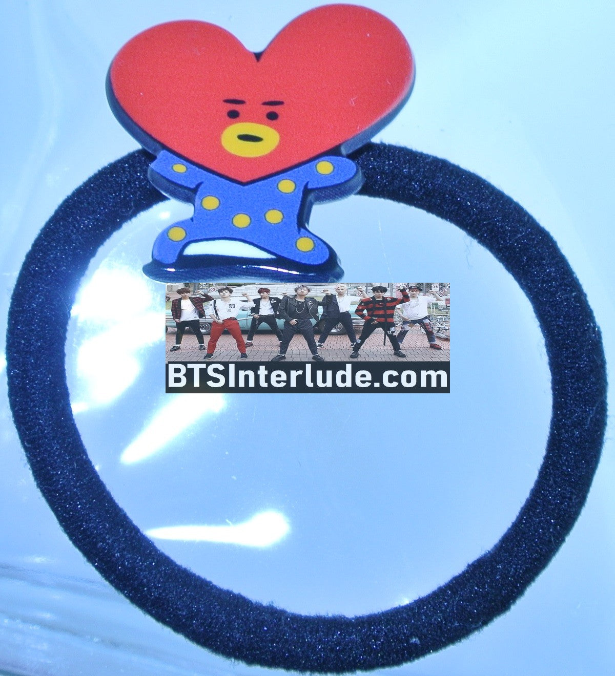 BTS PONYTAIL HOLDER BT21 TATA V KIM TAEHYUNG 김태형 FIGURE SEAMLESS HAIR TIE