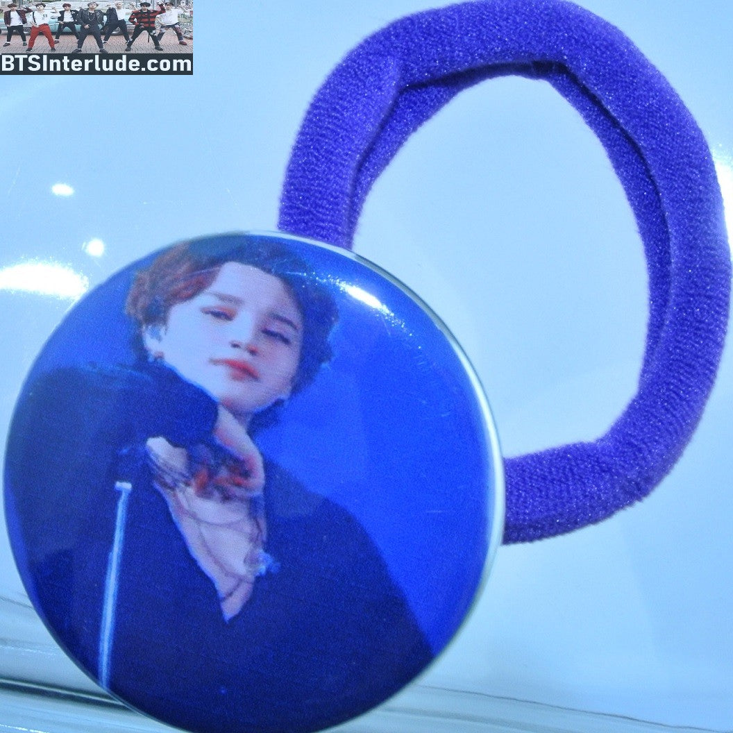 BTS PONYTAIL HOLDER BUTTON PARK JIMIN 박지민 BUSAN MIC SEAMLESS HAIR TIE