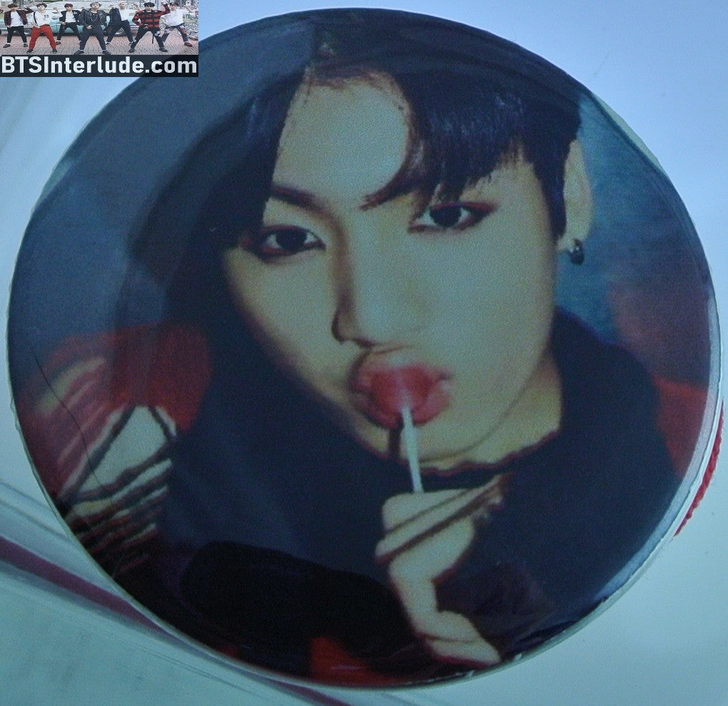 BTS PONYTAIL HOLDER BUTTON JEON JUNGKOOK 전정국 WAR OF HORMONE LOLLIPOP SEAMLESS HAIR TIE