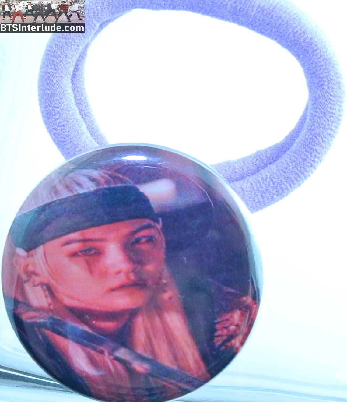 BTS PONYTAIL HOLDER BUTTON SUGA MIN YOONGI 민윤기 AGUST D STARE SEAMLESS HAIR TIE