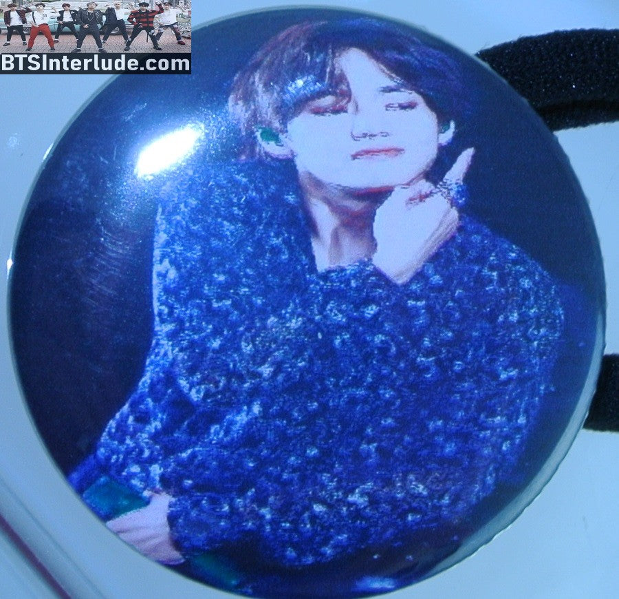 BTS PONYTAIL HOLDER BUTTON V KIM TAEHYUNG 김태형 5TH MUSTER DIMPLE SEAMLESS HAIR TIE