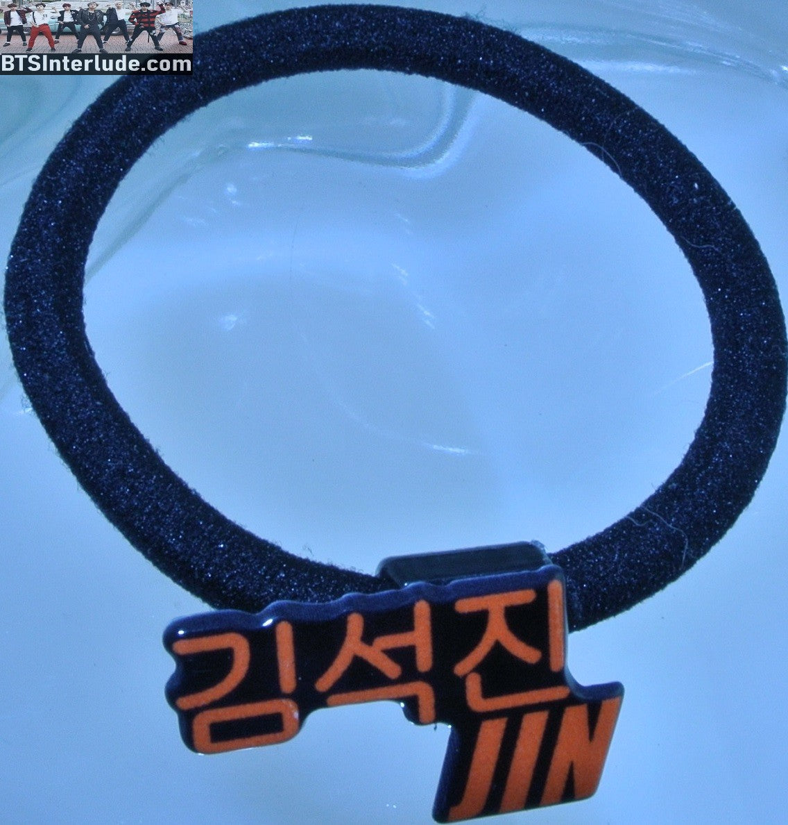 BTS PONYTAIL HOLDER JIN KIM SEOKJIN 김석진 NAME HANGUL ENGLISH SEAMLESS HAIR TIE