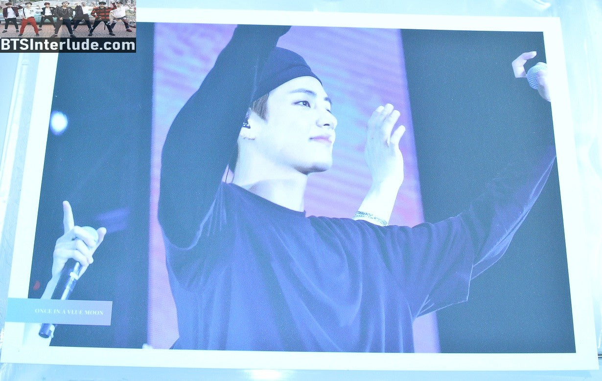 BTS POSTCARD FANSITE V KIM TAEHYUNG 김태형 BLACK BERET VIA FANSITE ONCE IN A VLUE MOON