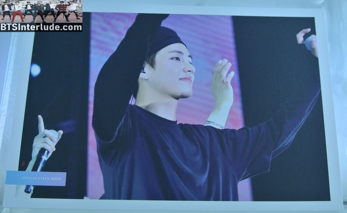 BTS POSTCARD FANSITE V KIM TAEHYUNG 김태형 BLACK BERET VIA FANSITE ONCE IN A VLUE MOON