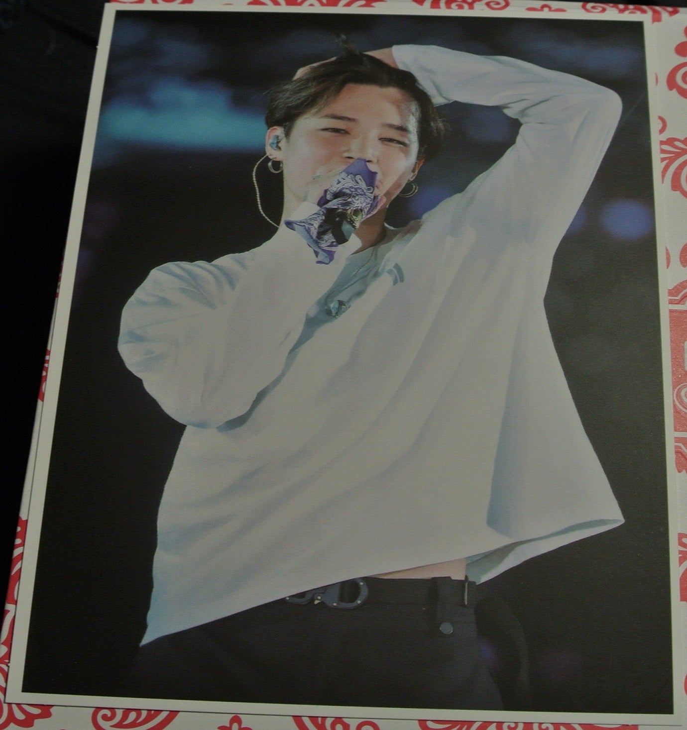 BTS POSTCARD FANSITE PARK JIMIN 박지민 WHITE LONG SLEEVE SHIRT NEVERMIND PIECES OF MIND FANSITE