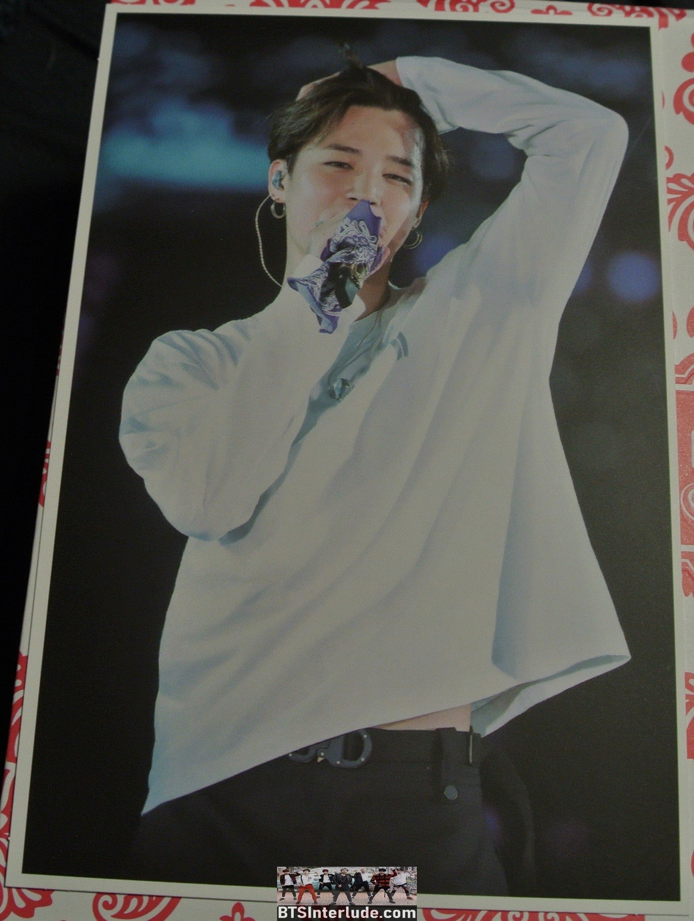 BTS POSTCARD FANSITE PARK JIMIN 박지민 WHITE LONG SLEEVE SHIRT NEVERMIND PIECES OF MIND FANSITE
