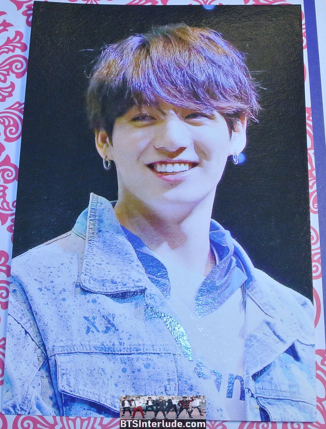 BTS POSTCARD FANSITE JEON JUNGKOOK 전정국 DENIM JACKET SMILE