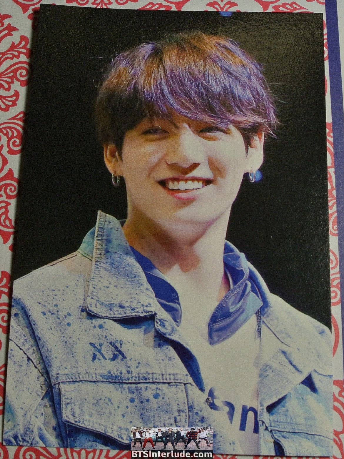 BTS POSTCARD FANSITE JEON JUNGKOOK 전정국 DENIM JACKET SMILE