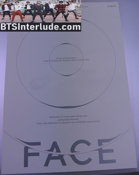 BTS POSTCARD OFFICIAL PARK JIMIN 박지민 INVISIBLE FACE ALBUM XL WHITE TANK TOP SOFA