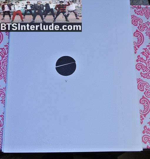 BTS POSTCARD OFFICIAL V KIM TAEHYUNG 김태형 BLACK WHITE WINGS TOUR FINAL SET OF 2 #2 & #8