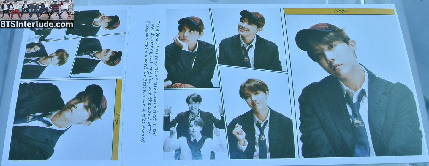 BTS POSTCARD PHOTOCARD FANSITE J-HOPE JUNG HOSEOK 정호석 MOTS 7 MAP OF THE SOUL 5 FRAMES PC & POST CARD COMBO