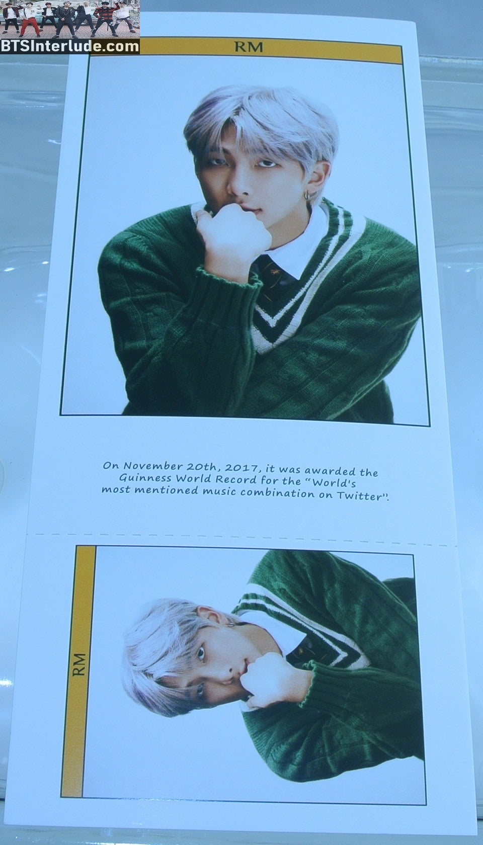 BTS POSTCARD PHOTOCARD RM KIM NAMJOON 김남준 SERIOUS MOTS 7 MAP OF THE SOUL POST CARD PHOTO CARD SET