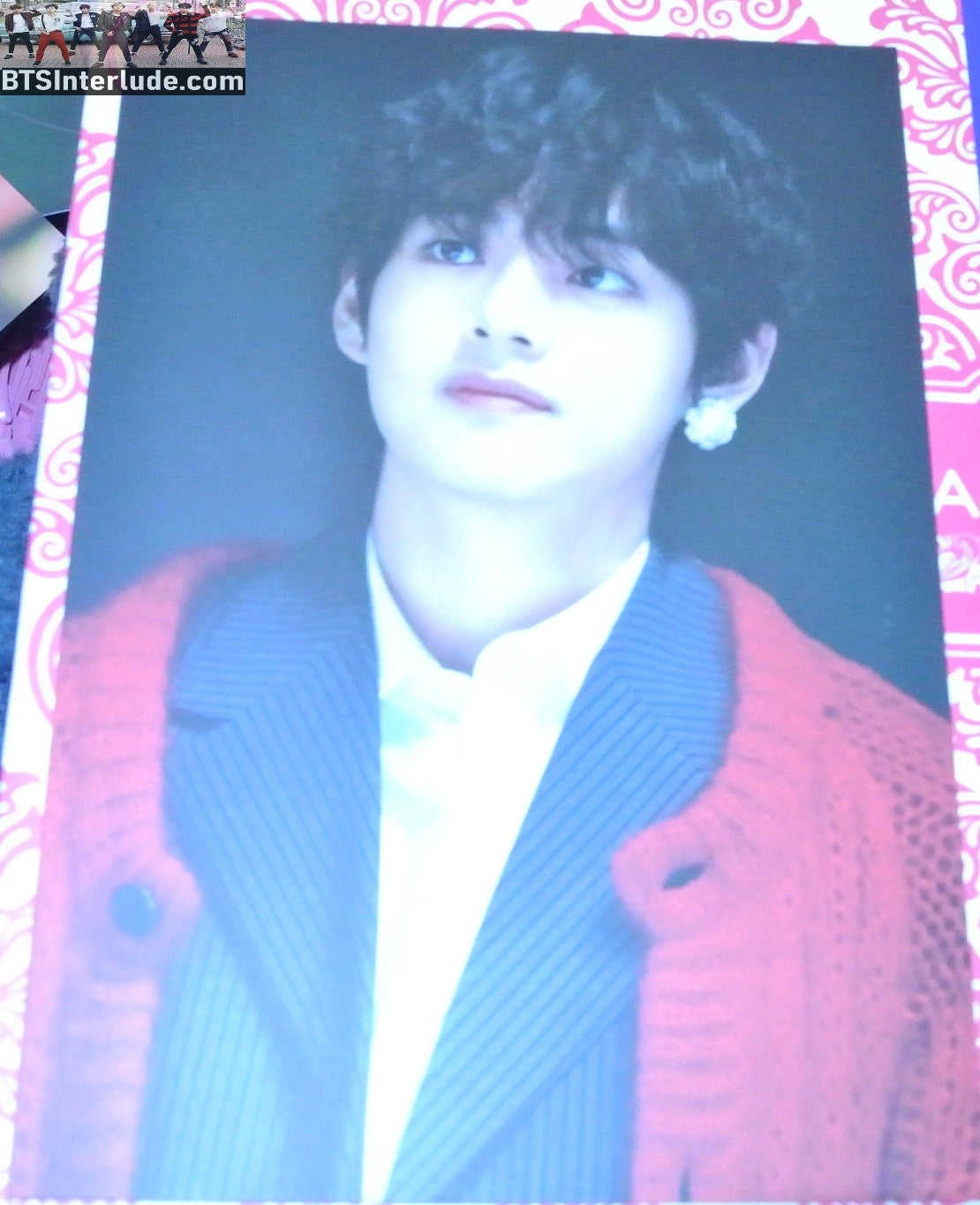 BTS POSTCARD V KIM TAEHYUNG 김태형 2019 MMAS RED JACKET PRADA RED CARPET