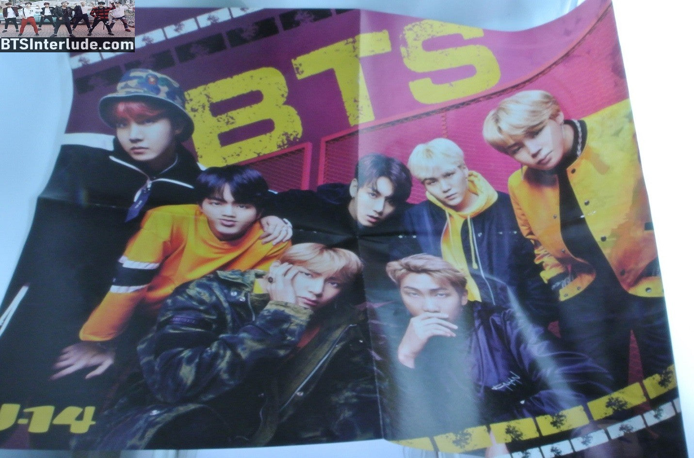 BTS POSTER FOLDED FANSITE GROUP 4 PAGE 2017 RED DOOR JUNGKOOK V JIMIN RM J-HOPE SUGA JIN