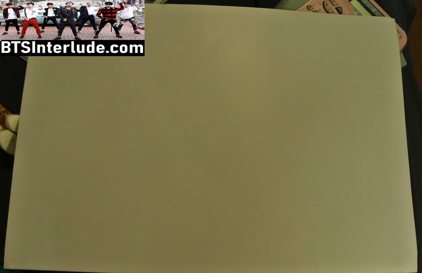 BTS POSTER MINI FANSITE GROUP WHITE SUITS JUNGKOOK V JIMIN RM J-HOPE SUGA JIN