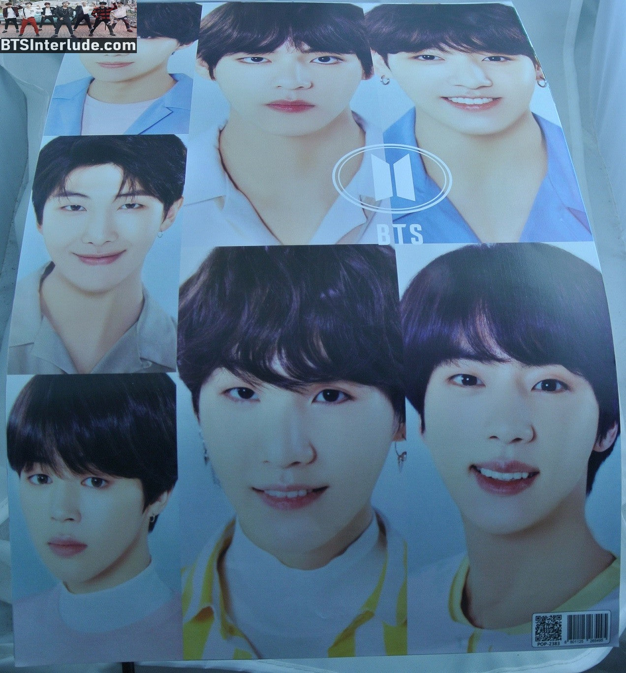 BTS POSTER MINI FANSITE GROUP PASTEL OUTFITS BLUE PINK YELLOW JUNGKOOK V JIMIN RM J-HOPE SUGA JIN