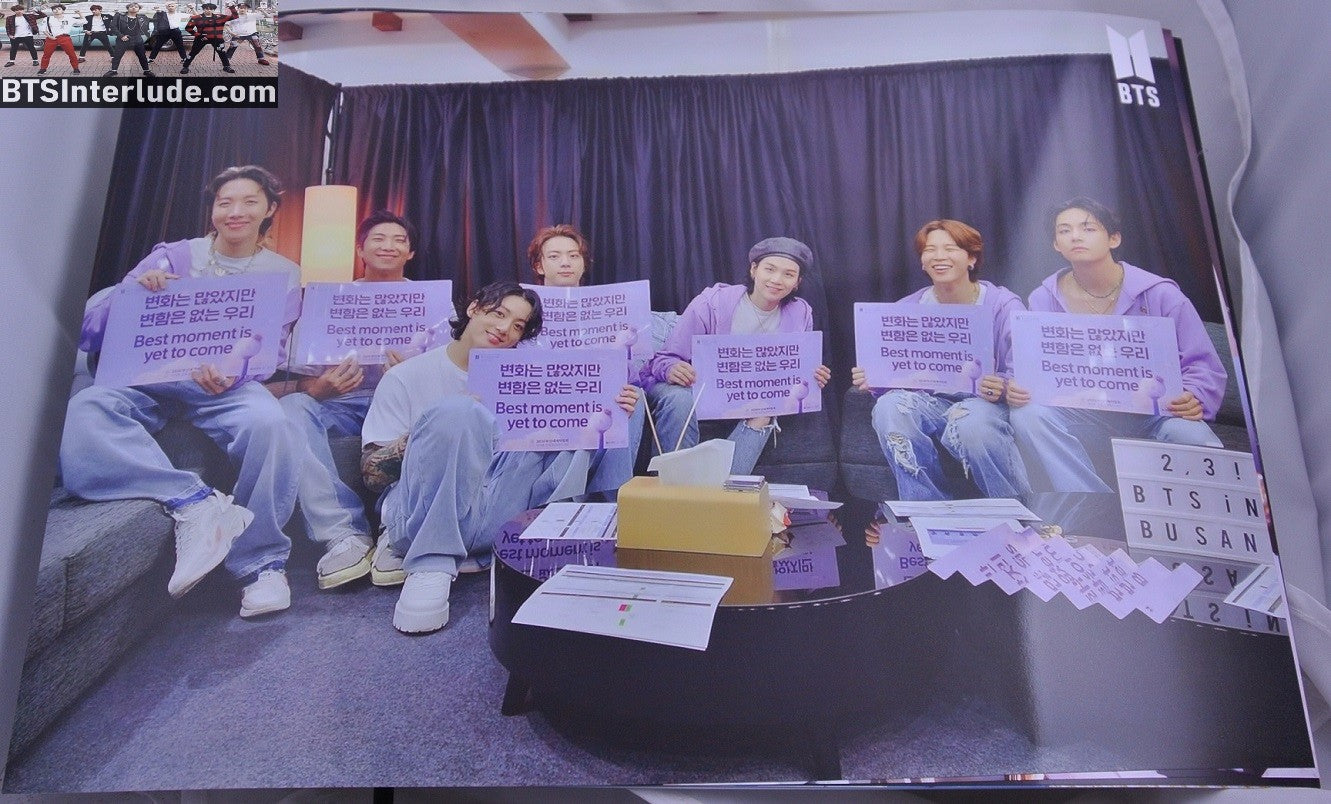 BTS POSTER MINI FANSITE GROUP OCTOBER 2022 BUSAN BACKSTAGE JUNGKOOK V JIMIN RM J-HOPE SUGA JIN