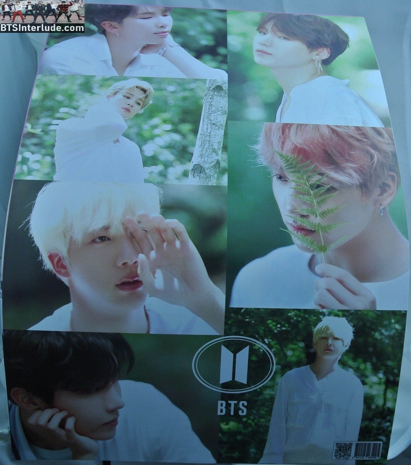 BTS POSTER MINI FANSITE GROUP GREENERY OUT IN NATURE JUNGKOOK V JIMIN RM J-HOPE SUGA JIN