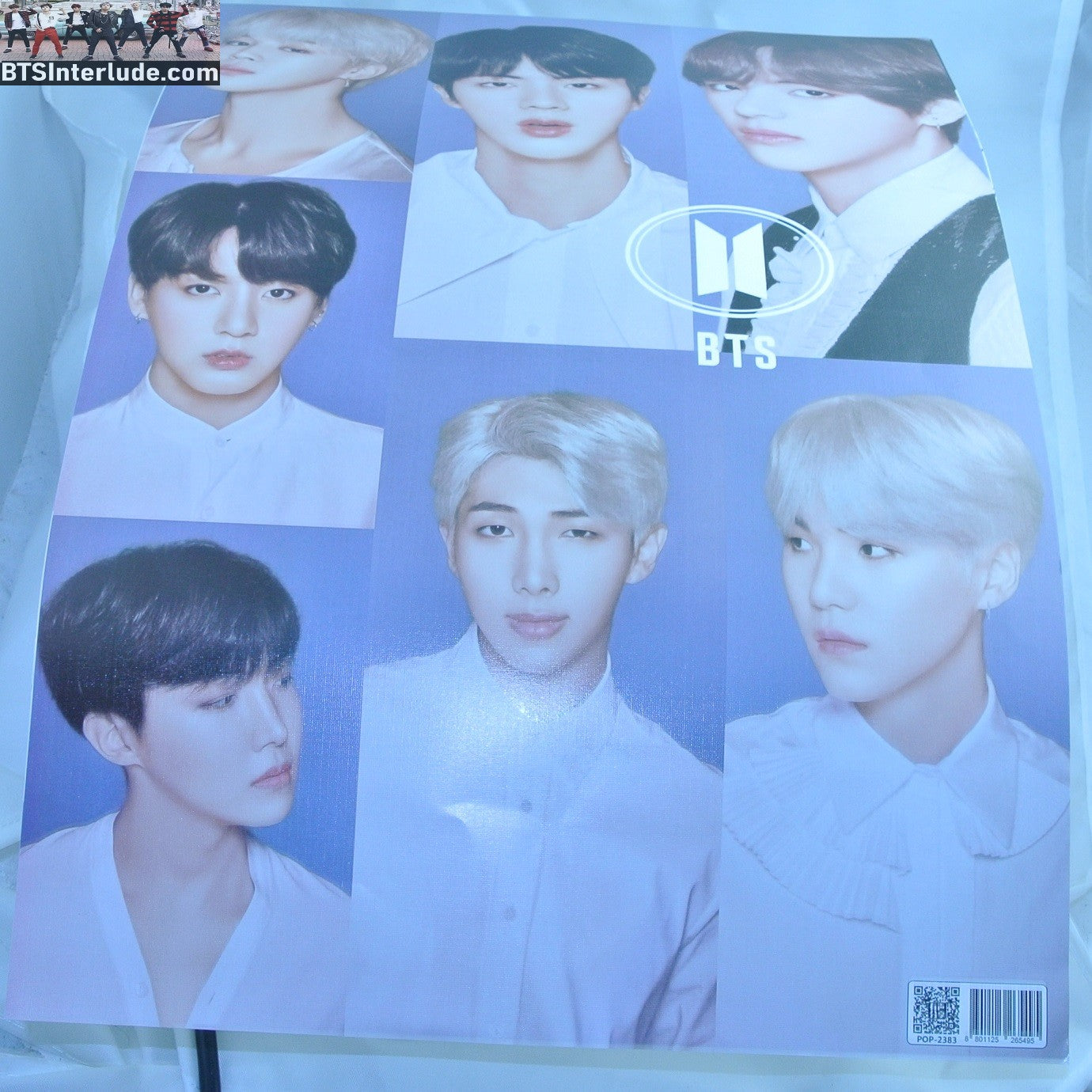 BTS POSTER MINI FANSITE GROUP WHITE OUTFITS JUNGKOOK V JIMIN RM J-HOPE SUGA JIN