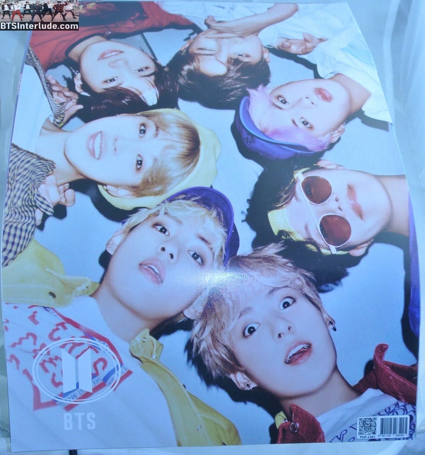 BTS POSTER MINI FANSITE GROUP HUG LOOKING DOWN JUNGKOOK V JIMIN RM J-HOPE SUGA JIN