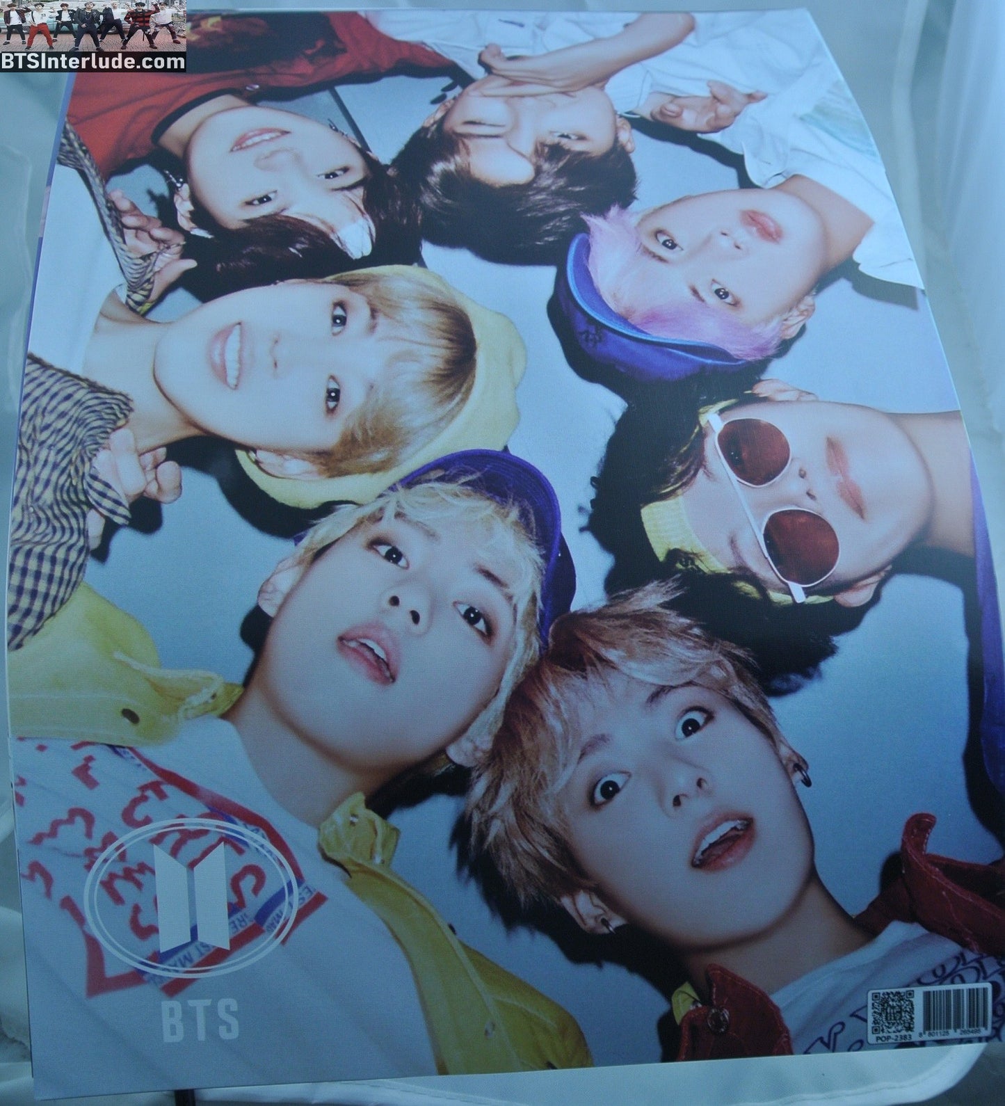 BTS POSTER MINI FANSITE GROUP HUG LOOKING DOWN JUNGKOOK V JIMIN RM J-HOPE SUGA JIN